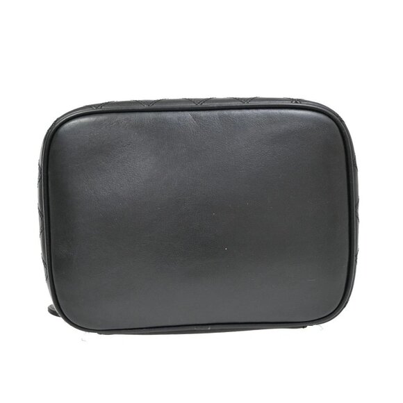 CHANEL CC Logo Bicolore Vanity Hand Bag Leather Black GHW Vintage 70KB285 - Picture 6 of 15